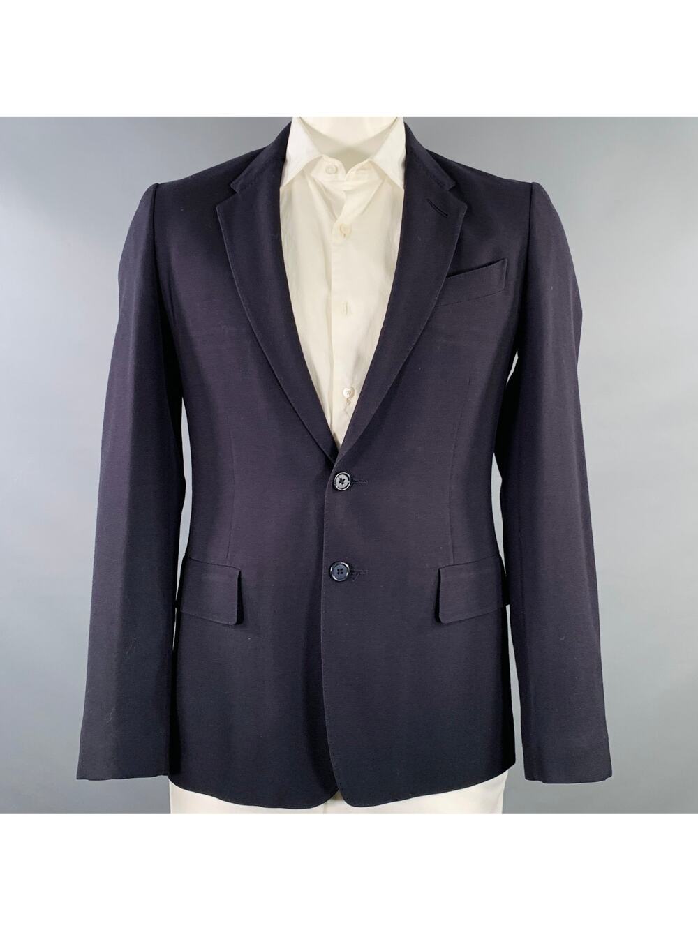 PAUL SMITH Size L Black Wool Notch Lapel Sport Coat